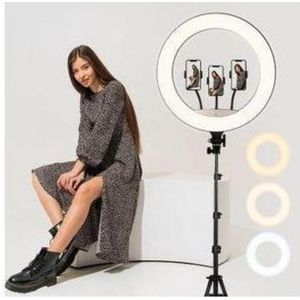 LED LITE LED 22 Inches RingLight +3 Holders And Remote