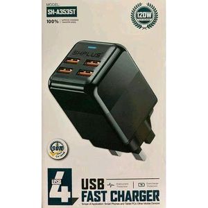 SHPLUS 4usb heavy duty 3.0 flash speed fast charger + led indicator