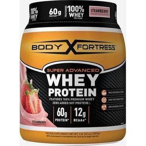 Body Fortress Whey Protein Powder, Strawberry Flavor