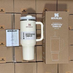 Quality Stanley Cup Quencher H20 Tumbler Cream with Free GIFT