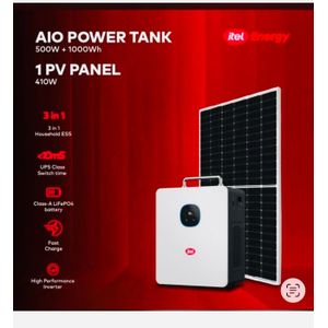 itel AIO Power Tank 500W 1000Wh with 2 × 200W Solar Panels
