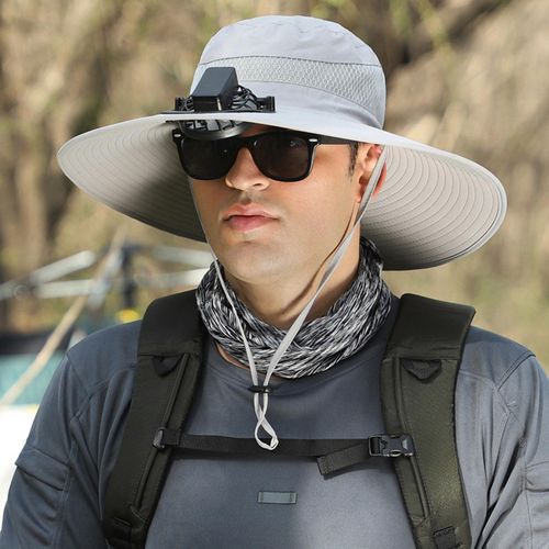 Solar fan hat online