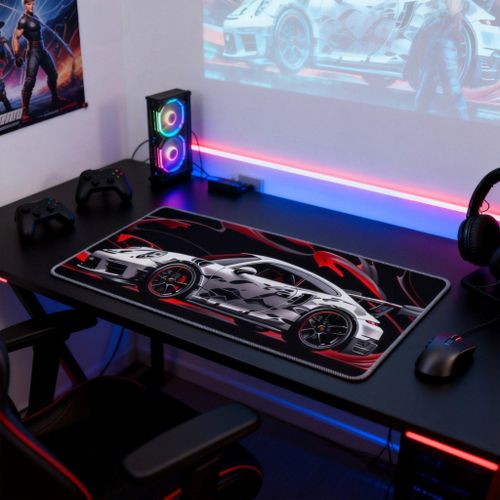 product_image_name-Generic-XXXL (80*30 cm) Laptop Mouse Pad/Keyboard Anti-Slip Mat - Personalized Sports Car Pattern-3