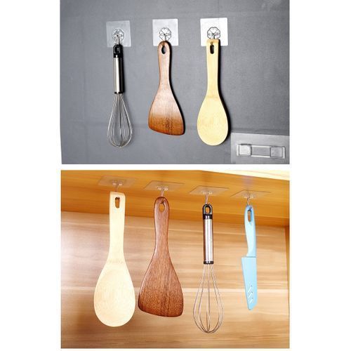 Centauri Utensils Double Sided Adhesive Wall Hooks for Hanging