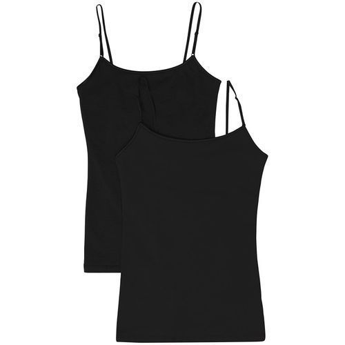 Fashion 2pcs Women Camisole Tops / Tank Top - Black