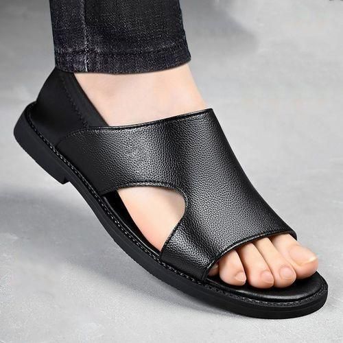 product_image_name-Fashion-Men's Palm Sandals Shoes Comfortable Soft Sole Casual Black-6