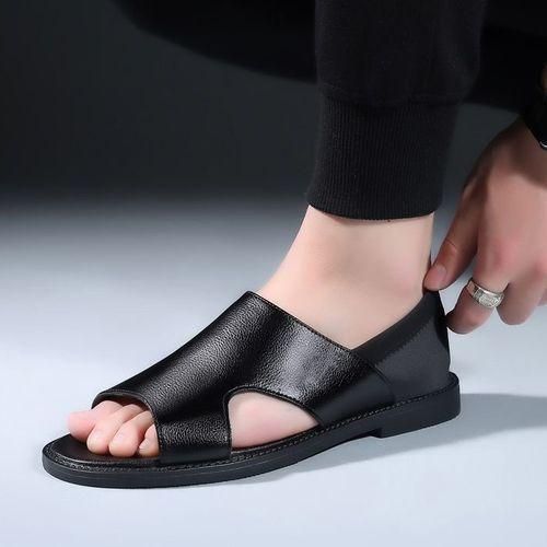 product_image_name-Fashion-Men's Palm Sandals Shoes Comfortable Soft Sole Casual Black-8