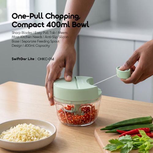oraimo home SwiftGar Lite 400ml Sharp Blades Vegetable Chopper - image 2