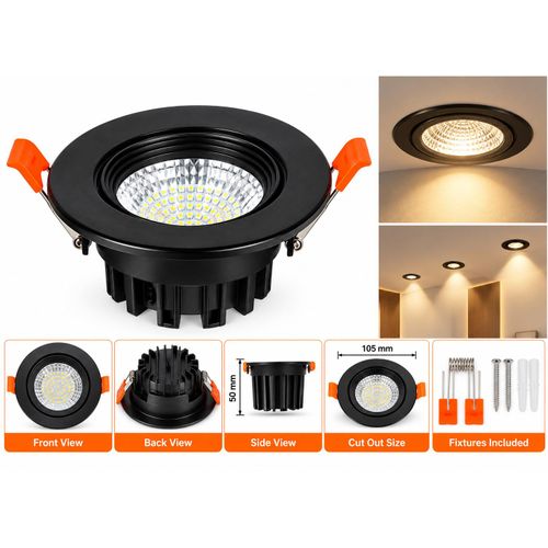 Generic Recessed COB LED  Downlight and  Round Ceiling Spotlight - image 2