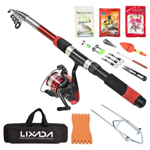 Lixada Fishing Tackle Set With 2.1m Telescopic Fiberglass