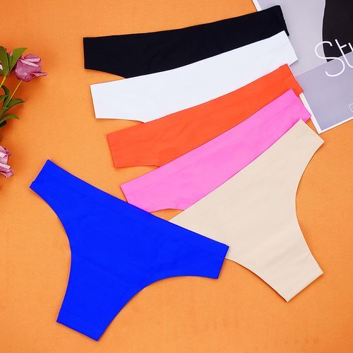 Women's Seamless Thongs Underwear Ice Silk Comfy G-String Pack of 3, Shop  Today. Get it Tomorrow!