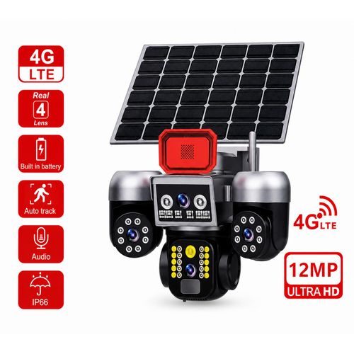 Generic INTELLIGENT SOLAR PTZ CAMERA 4LENS 3PTZ AUTO ROTATE - image 2