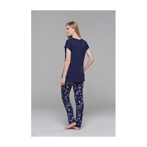 Pjs Blue Floral Ladies Pyjamas