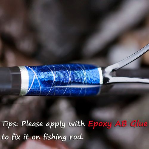 Generic Wifreo 100 Yards/spool Metallic Guide Rod Building Wrapping Fishing  Line Thread Strong Nylon Fibers Nymph Midge Jig Hook Tying Blue 1PC