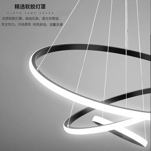 product_image_name-ESCLIGHTING-Luxury LED Pendant Crystal Hanging Lamps Chandelier - 55W - Black-3