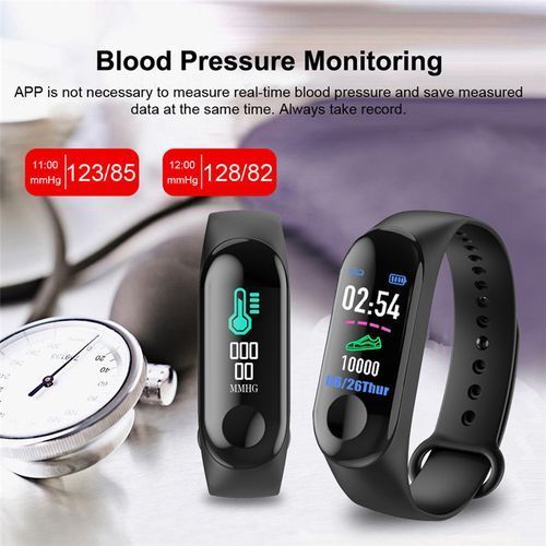 Fashion M3 Smart Band Watch Bracelet Wristband Tracker black Jumia Nigeria