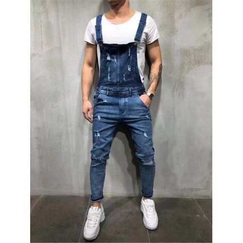 Ripped dungarees mens top