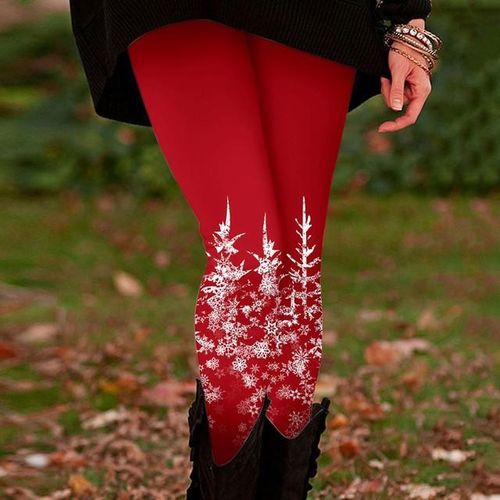 Generic Printed Leggings Snowflake Printing Yoga Pants Women's