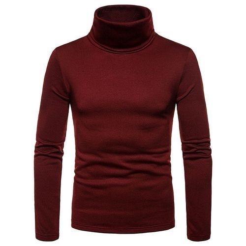 Fashion Men's Thermal Neck Skivvy Turtleneck Sweaters Stretch Tops ...
