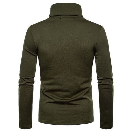 Fashion Men's Thermal Neck Skivvy Turtleneck Sweaters Stretch Tops ...