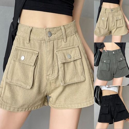 Summer Women's Shorts 2023 Casual Loose Wide Leg Knee-length