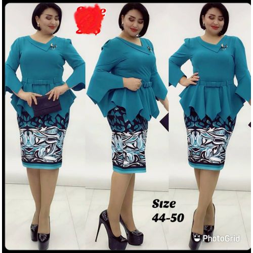 Solid Bodycon Peplum Dress Elegant Crew Neck Long Sleeve - Temu