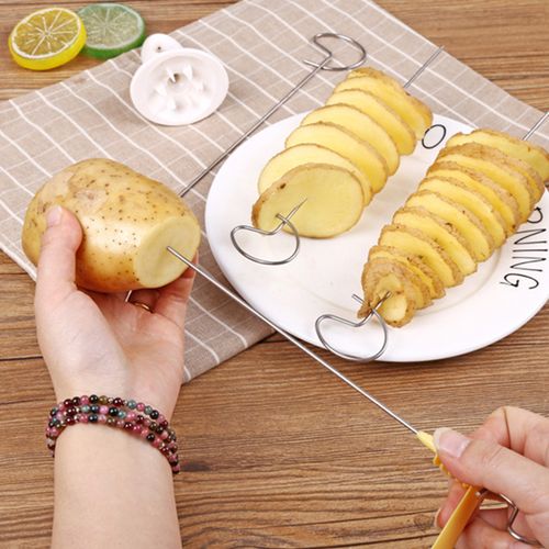 Manual Stainless Steel Potato Chips Slicer Spiral Twister