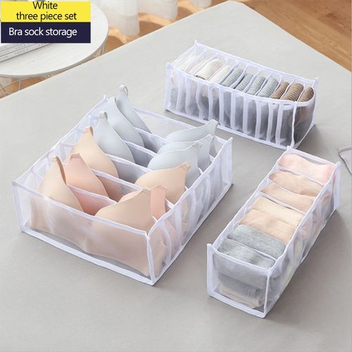 Newest Underwear Bra Organizer Storage Box Panties Socks Storage Boxes  Wardrobe Clothes Organizer Drawers Separator Boxes Gifts