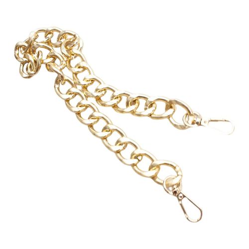 4 Pieces Purse Chain Strap Purse Strap Extender DIY Flat Chain Strap Handle Bag Accessories Charms Decoration for Purse Handbags Shoulder Bag (Gold