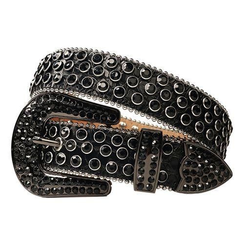 Generic Fashion Strap Diamond Belt Western Crystal Studded Belt Cowgirl Cowboy Rhinestone Belt For Women Men Jean Cinto De StrassAll Black Jumia Nigeria