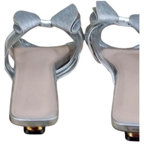 product_image_name-Fashion-Silver Bow-Decor Round Toes Kitten Heels Mule - Women's Party Shoes-2