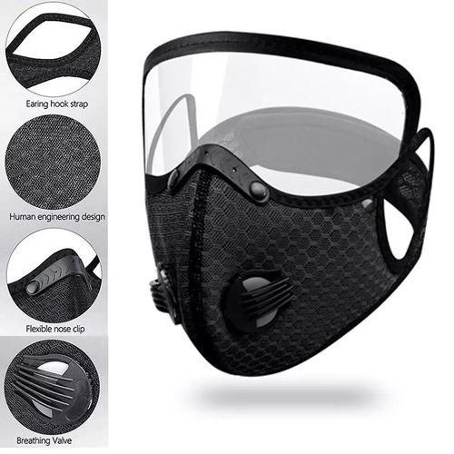 Generic Cycling Mask, Removable Mask,With Exhalation Valve Goggles