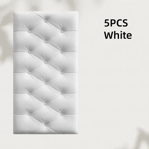 product_image_name-Generic-5pcs Grey + 5pcs white Anti-collision wall stickers for soft bedside decoration, creative soft headboard decoration, thickened and impact-resistant, can be cut -4