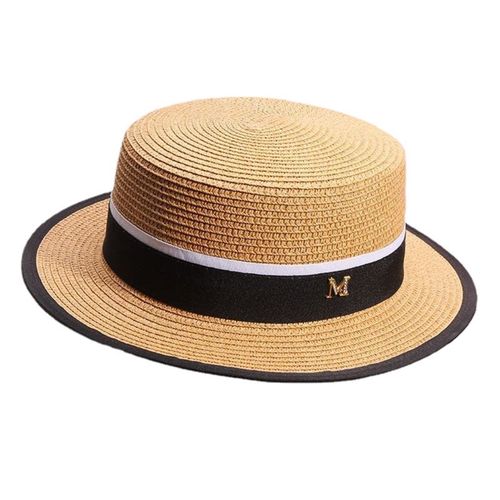 Generic Straw Hat Men Women Casual Beach Trilby Khaki