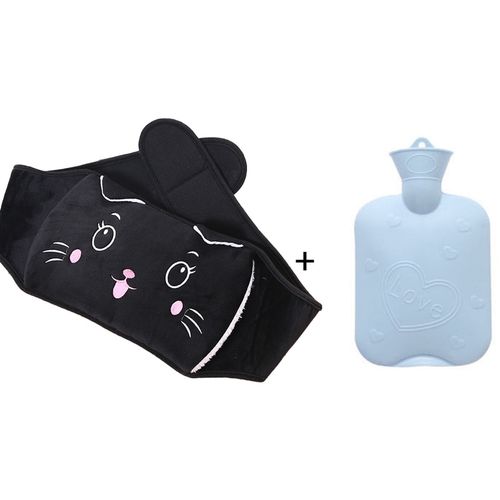 Generic Sac Bouteille D'eau Chaude Avec Couverture De Taille En Peluche,  Pour Soulager La Douleur, Sac D'hiver Chaud Pour Les Mains, Ventre, Bande  Enveloppante Cat Set