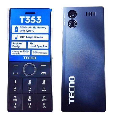 Tecno T353, 2.0 Display, FM Loud Speaker,Torch,3000mAh- Blue