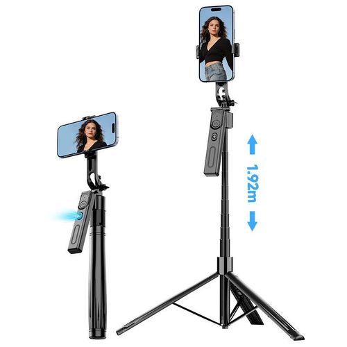 Generic Auto Face Tracking Selfie stick Tripod with Ai Gimbal Camera and remote Control - image 3