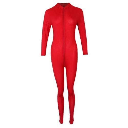 CLEO ZIP-UP BODYSUIT - RED – CITRIN