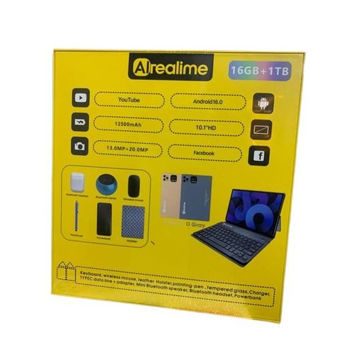 product_image_name-Realme-AI Realime Pad 55 Ultra Max 5G Android Tablet with Keyboard – 10.1" HD IPS Display, 16GB RAM, 1TB ROM, 12500mAh Battery, Dual Nano-SIM, Android 16-3