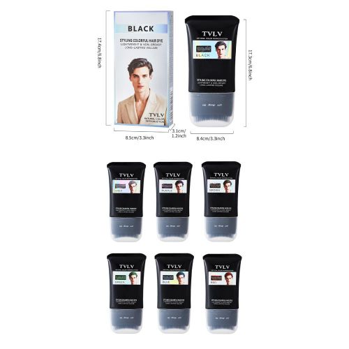 product_image_name-Fashion-Hair Coloring Comb, 120g Safe Hair Coloring Root Touch-Up, Waterproof Practical Hair Coloring Applicator Comb Covers Gray Hair, Gray Hair Coloring Brush Combs(Blue)-6