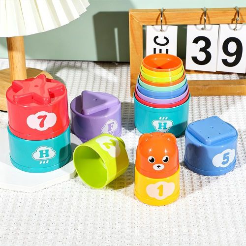 Generic Children 8-Piece Stacking Cups Toddlers Educational & Fun Stacking Toy Learning Toys (6+ Months) - image 8