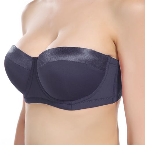 Buy PLUMBURY Non Padded Strapless Tube Bra for Women, Free Size (Pack of 2)  Black/Magenta at