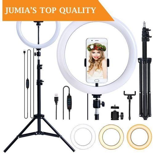 product_image_name-Generic-10 Inch Selfie LED Ring Light With Tripod Stand – Adjustable Brightness for Makeup, Live Stream & Video-1