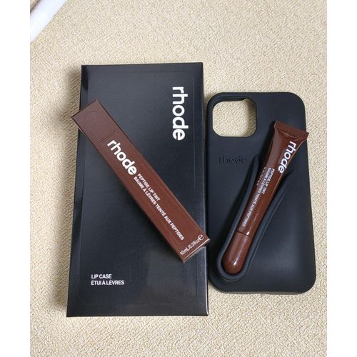 Generic Silicon Rhode Iphone 13 Pro Phone case+ Lip gloss combo  Phone Cover - image 2