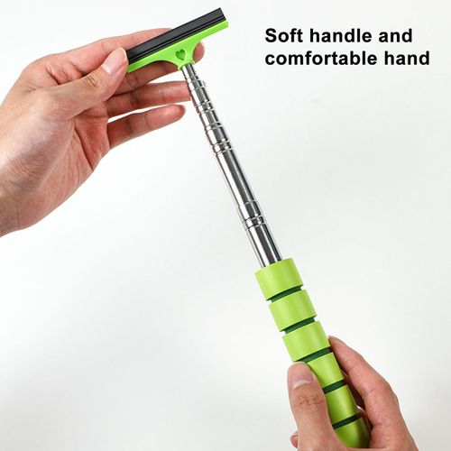 Generic Soft Spiral Sponge Handle Wiper Clearview Car Mirror Wiper  Stainless Green