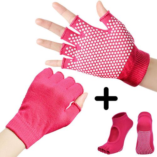 Generic Yoga Gloves Unisex Non-slip Fitness Gloves For Gym