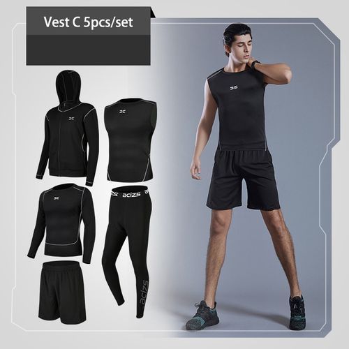 Men's Compression Sportswear Suits Gym Tights Training Clothes