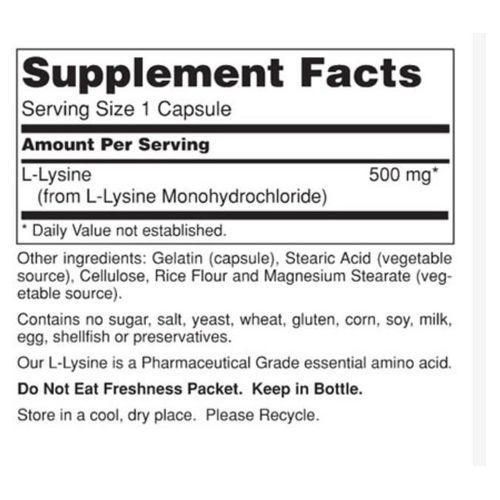 product_image_name-Doctor'S Advantage- L-Lysine 100 Capsules Healthy Cognitive, Immune System & GI Function, Bones, Joints & Skin Support-2