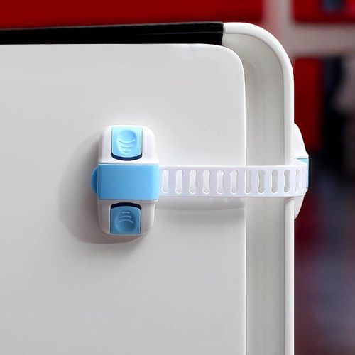 Generic Baby Safety Protection Lock Child Lock Children's Safety Security  Blocker Doors Drawers Refrigerator Blue
