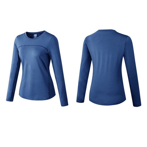 Fashion Women's Sport Tops,Autumn Long Sleeve Running Gym Yoga T-Shirt（Blue）